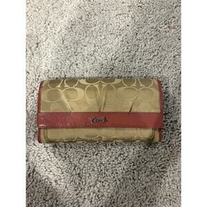 Y2K Pink and Tan Coach Wallet